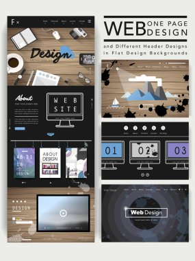 modern bir sayfa web sitesi tasarım şablonu