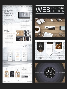 modern bir sayfa web sitesi tasarım şablonu