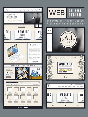 zarif bir sayfa web sitesi tasarım şablonu