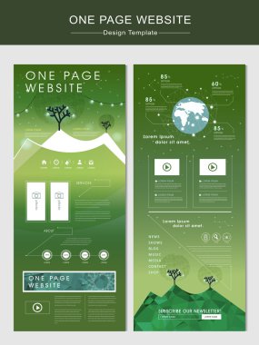 doğa bir sayfa web sitesi tasarım şablonu
