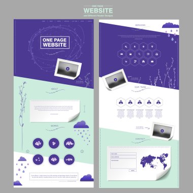 zarif bir sayfa web sitesi tasarım şablonu 