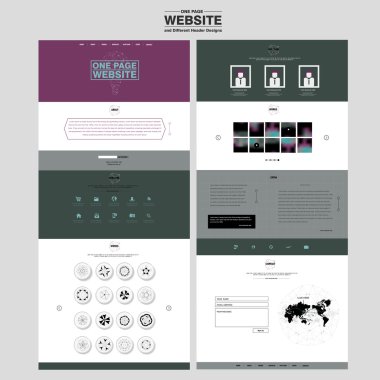 özlü bir sayfa web sitesi tasarım şablonu