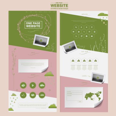 zarif bir sayfa web sitesi tasarım şablonu