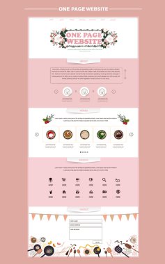 çekici bir sayfa web sitesi tasarım şablonu