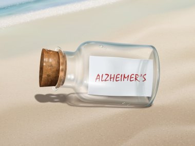 alzheimer's message in a bottle  clipart