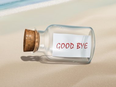 Güle güle mesaj bir şişe