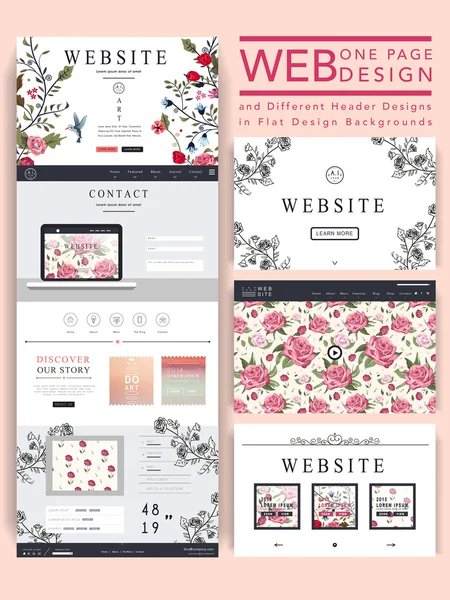 zarif bir sayfa web sitesi tasarım şablonu 