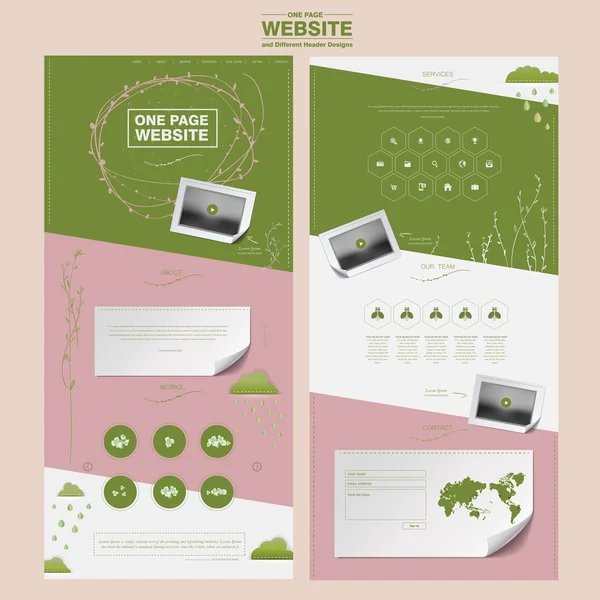 zarif bir sayfa web sitesi tasarım şablonu