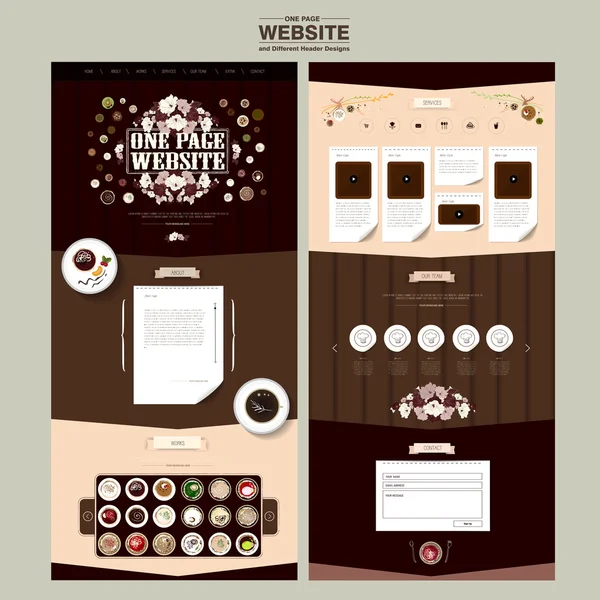 çekici bir sayfa web sitesi tasarım şablonu