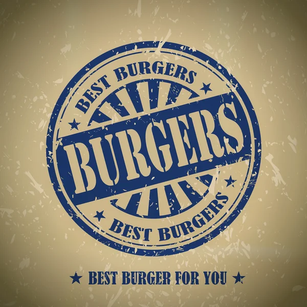Vintage-Burger Menü-Cover-Design — Stockvektor