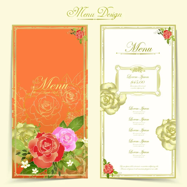 Magnifique menu restaurant design — Image vectorielle