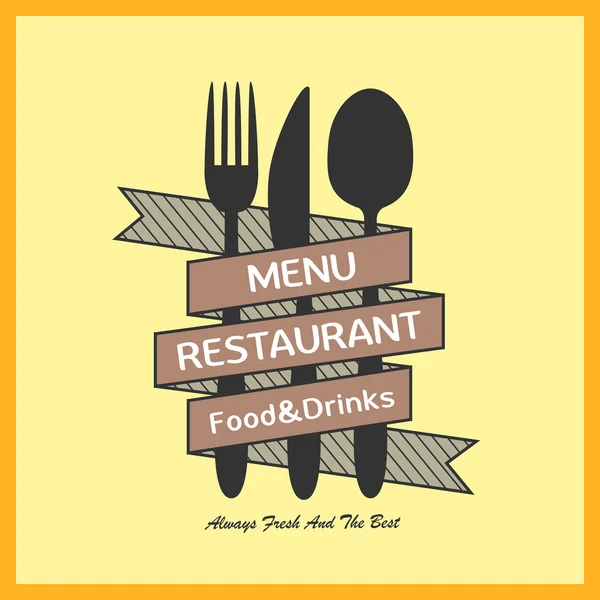 Moderní jednoduchost restaurace menu design — Stockový vektor