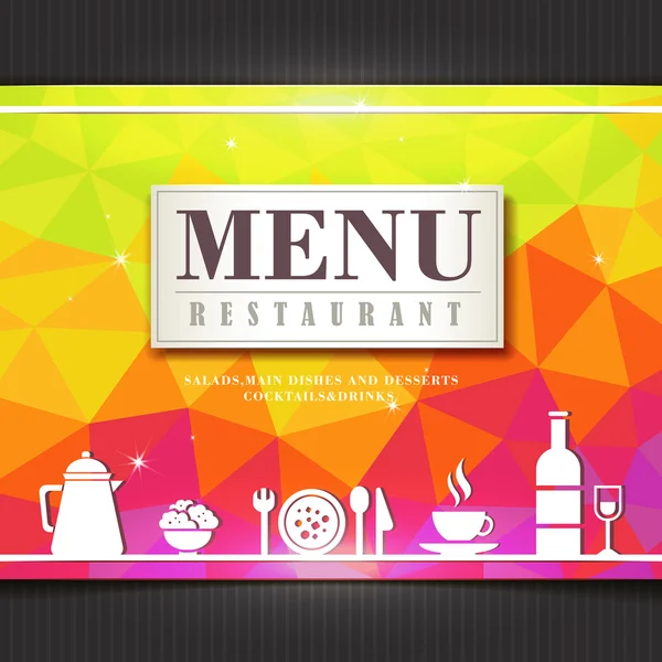 Diseño de menú de restaurante moderno — Vector de stock