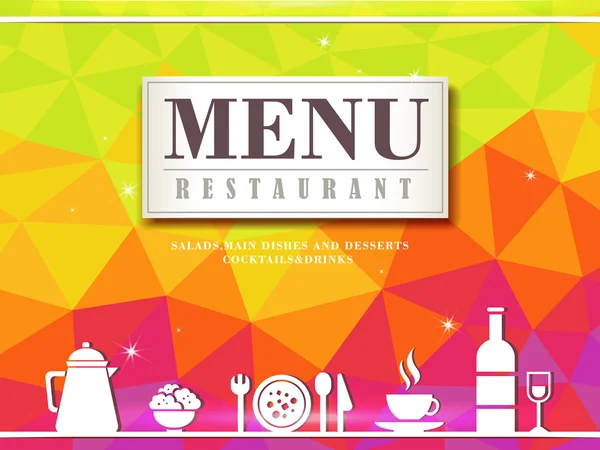 Diseño de menú de restaurante moderno — Vector de stock