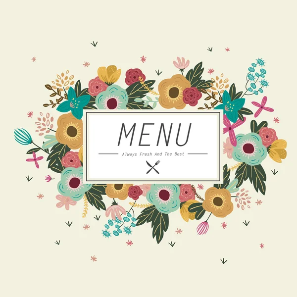 Diseño de menú de restaurante adorable — Vector de stock