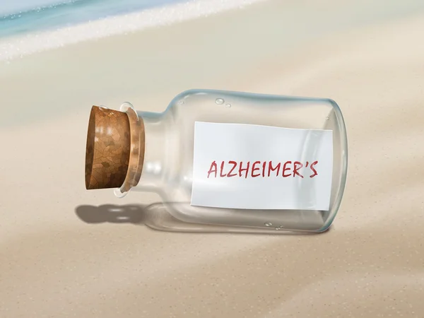 Alzheimer 병 메시지 — 스톡 벡터