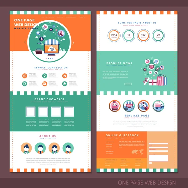 One page web template Vector Art Stock Images Depositphotos One page web template Vector Art Stock Images Depositphotos