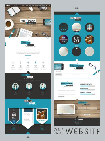 One page web template Vector Art Stock Images Depositphotos One page web template Vector Art Stock Images Depositphotos
