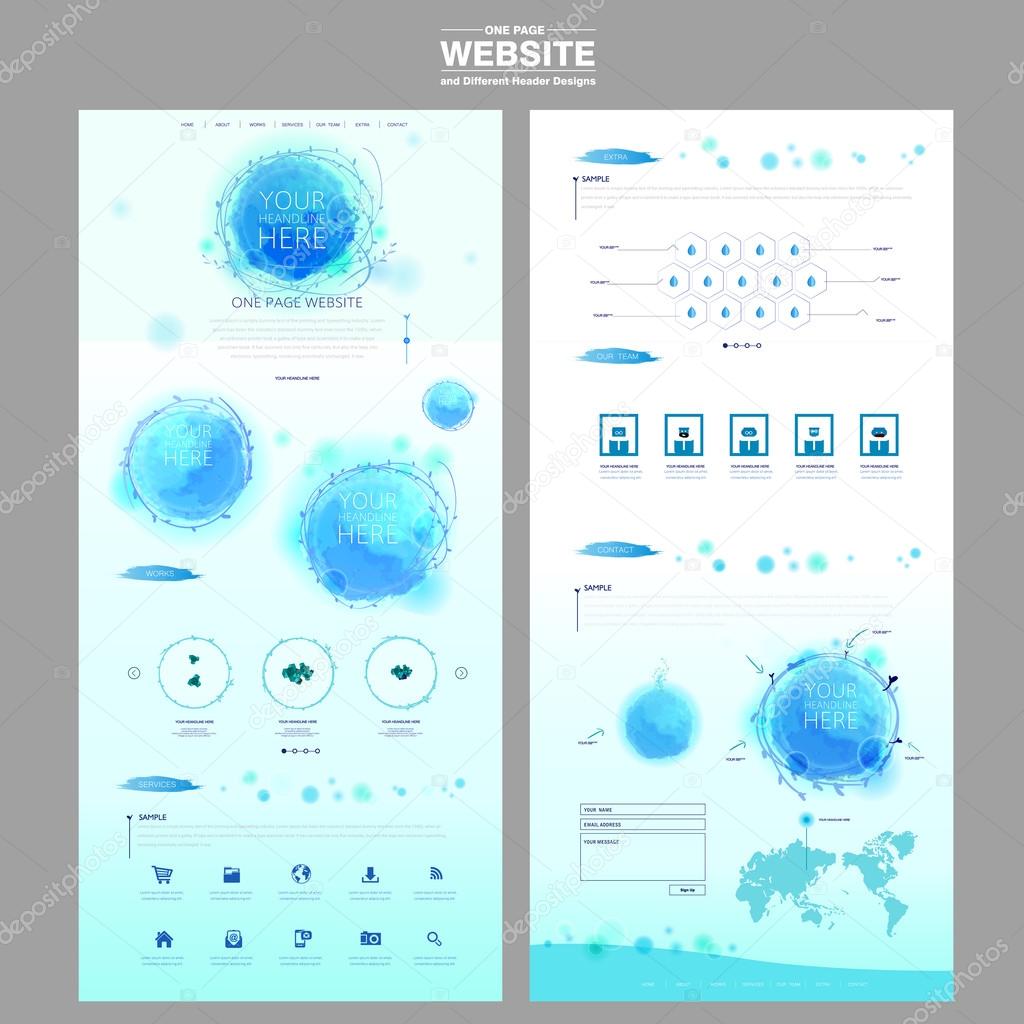 lovely one page website design template