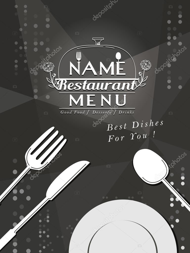 sparkling restaurant menu design