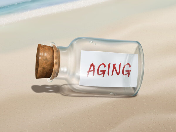 aging message in a bottle 