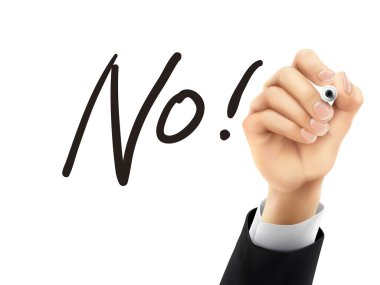 Hayır 3D el tarafından yazılmış