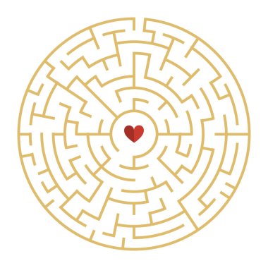 circular maze with heart element