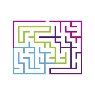 Modern renkli labirent 