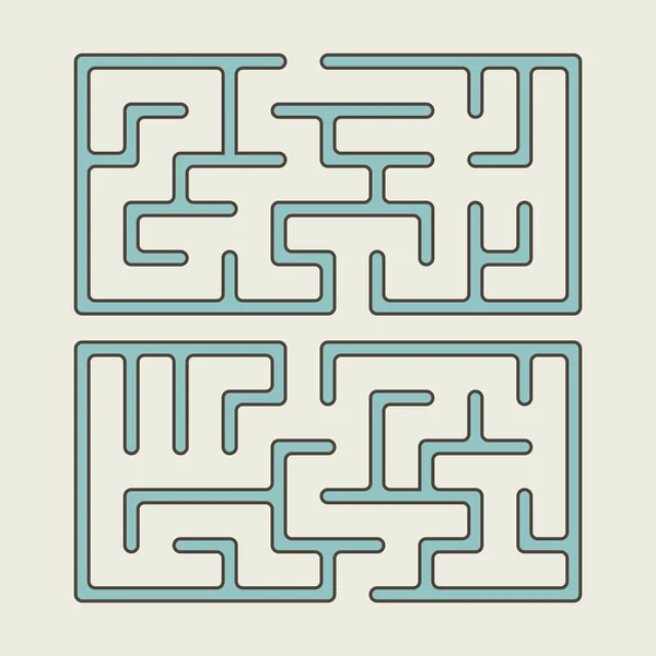 Lindo labirinto quadrado azul — Vetor de Stock