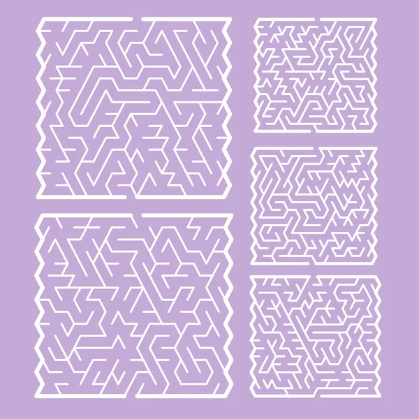 Modieuze witte labyrint set — Stockvector