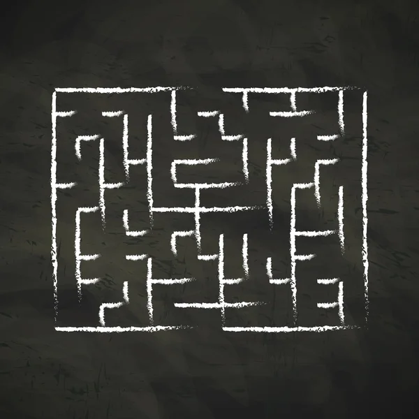 チョークで描かれた革新的な迷路 — ストックベクタ