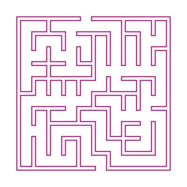 Modern pink square maze — Stock Vector