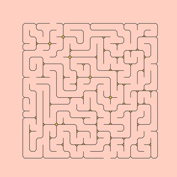 Labirinto quadrado criativo — Vetor de Stock
