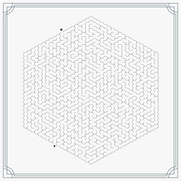 Modern hatszög labirintus — Stock Vector