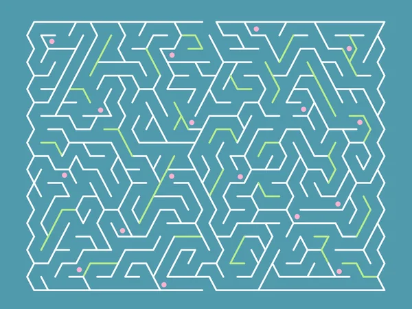 Labyrinthe rectangulaire à la mode — Image vectorielle