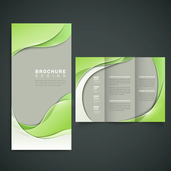 Abstract tri-fold brochure design — Stock Vector