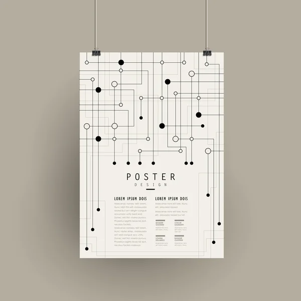 Tehnologie senzație de design poster — Vector de stoc