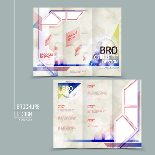 Modern üç katlı broşür tasarımı — Stok Vektör