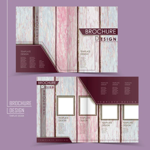 Moderne tweeën gevouwen brochure ontwerpen — Stockvector