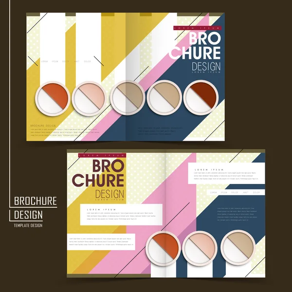 Design de brochure demi-pli à la mode — Image vectorielle
