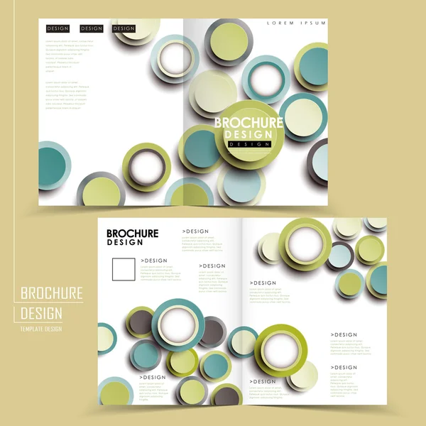 Lovely half-fold brochure design — Stock Vector