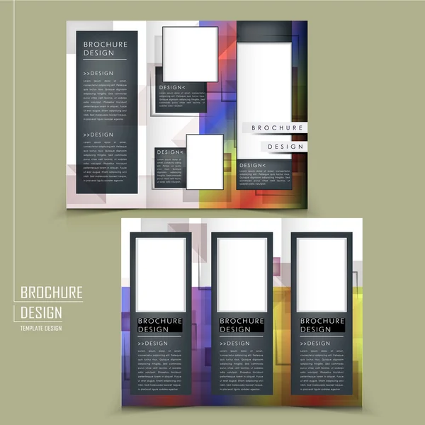 Abstract tri-fold brochure design — Stock Vector