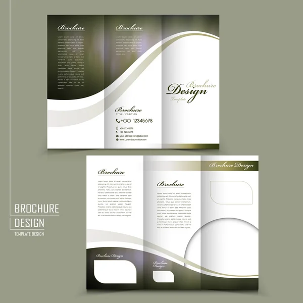 Graceful tri-fold brochure template design — Stock Vector