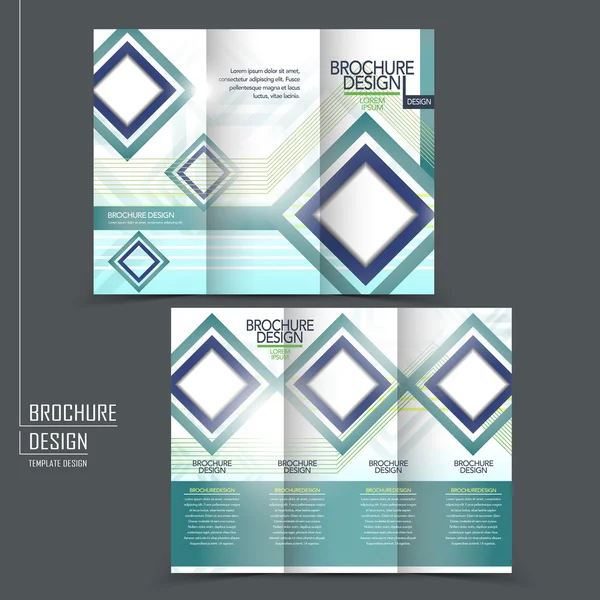 Trendy trifold brochure modello di design — Vettoriale Stock