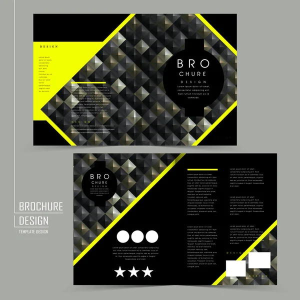 Lyxiga vikta broschyr mall design — Stock vektor