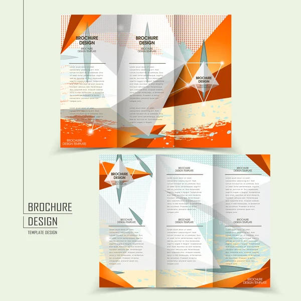 Trendy tri-fold sjabloonontwerp — Stockvector