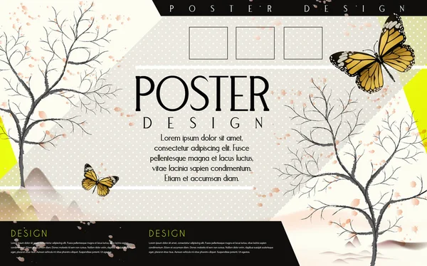 Poetic poster șablon design — Vector de stoc