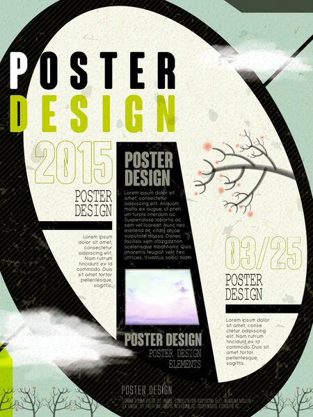 Modern poster template design — Stock Vector