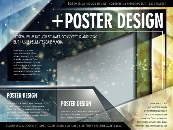 Diseño moderno de plantilla de póster — Archivo Imágenes Vectoriales