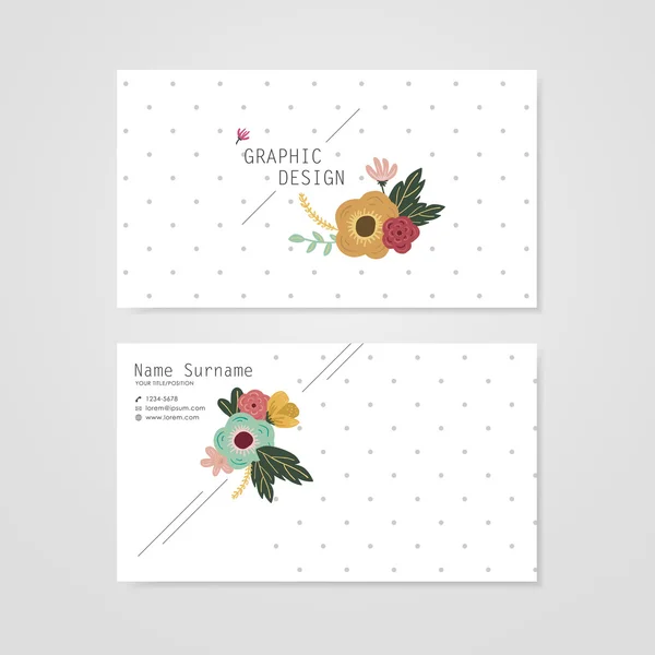 Precioso diseño de plantilla de tarjeta de visita — Vector de stock